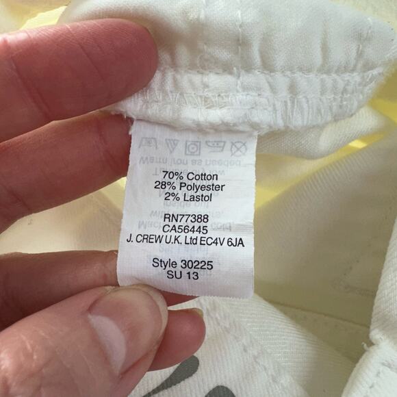 J Crew Toothpick Denim White Mid‎ Rise Skinny Crop Jeans Women's Size 27 - Picture 9 of 14